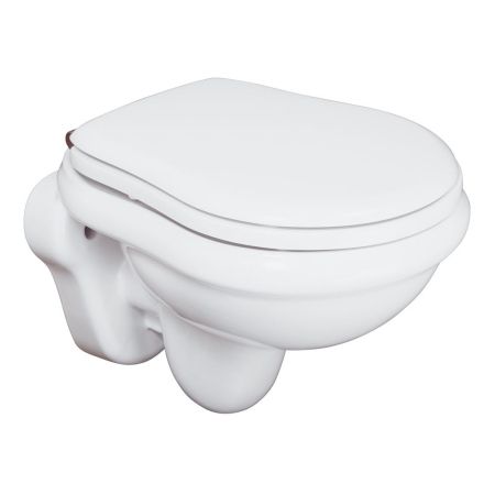 BELLA Унитаз подвесной, белая керамика, артикул 20619