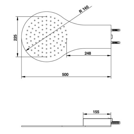 Bongio O'Clock Green Душевая головка, цвет золото, артикул 14889OR00