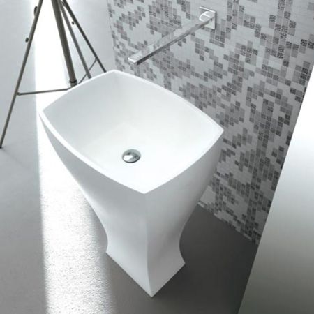 Artceram JAZZ Livingtec раковина отдельно стоящая с сифоном, 60х48х85см, цвет белый глянцевый В АМ ГРУПП НА СКЛАДЕ 1ШТ БРАКОВАННАЯ, артикул JZL006 01 00/ JZ13bi*1