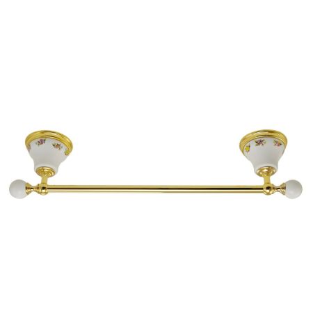 PROVANCE Полотенцедержатель L40 см, керамика с декором/золото, артикул 17707