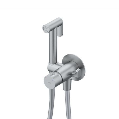 Встраиваемый смеситель с гигиеническим душем, матовый хром, IDDIS, 005BCR0i08, артикул 005BCR0i08