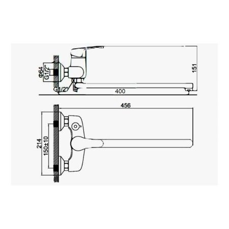 Смеситель для ванны D-Lin D149301, хром