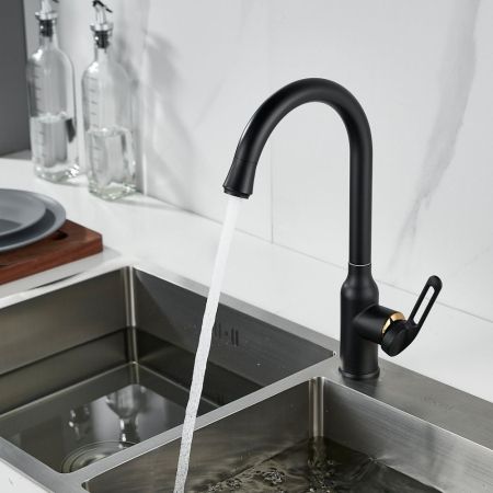 Смеситель для кухни Raffine F103H, черный, артикул F103H