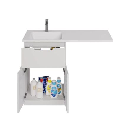 Тумба с раковиной напольная Dreja Vega 60 см, белый, артикул 99-0450-com