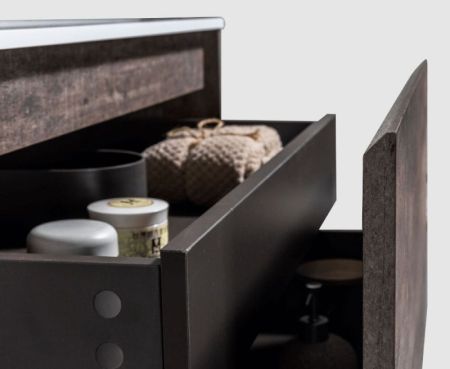 Комплект мебели для ванной Black&White Universe U905.1000 подвесной Пепельный