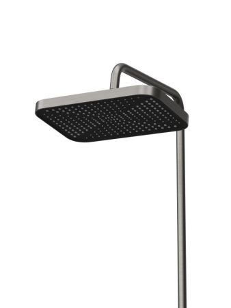 DUE Душевая стойка со смесителем и изливом, оружейная сталь DUE-VSCM-GM, артикул DUE-VSCM-GM