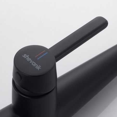 Смеситель для кухни с выдвижным изливом Shevanik S363H, черный