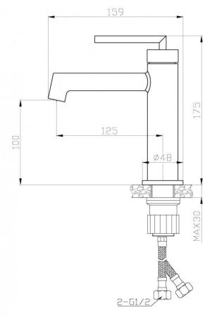 Смеситель для раковины BELBAGNO ACQUA-LVM, артикул ACQUA-LVM-CRM