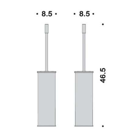 Colombo Plus Туалетный ёршик, напольный, цвет: PVD графит полированный, артикул W4961.GL