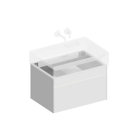 Тумба LOGICA подвесная 2 ящика 70 см, белоснежный, артикул LOG.70.2\WHT