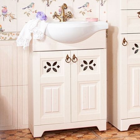 Тумба под раковину Бриклаер Кантри 65 Бежевый дуб прованс