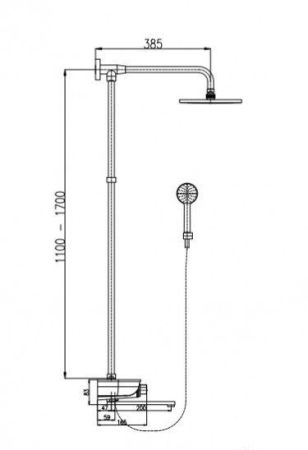 Душевая система Rav Slezak Murray MU253.5/5KB, артикул MU253.5/5KB