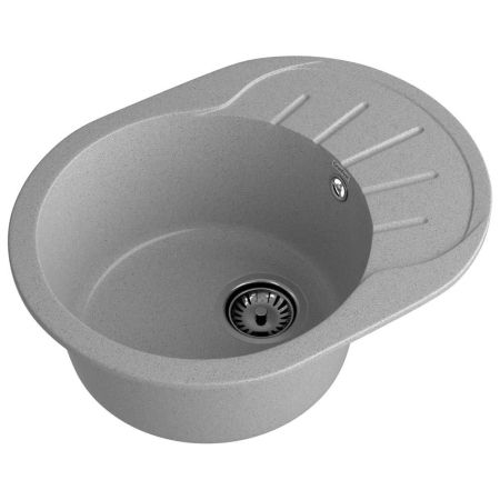 Кухонная мойка GranFest RONDO 580L, серый, артикул R-580L серый