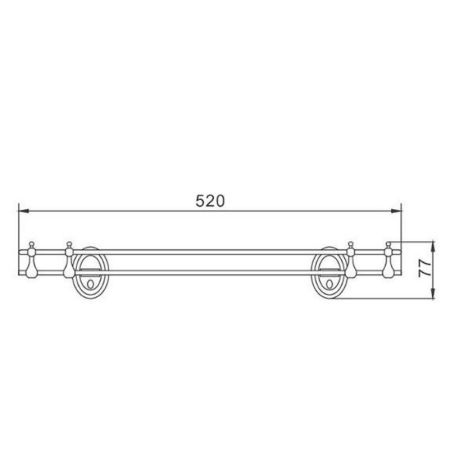 Полка стеклянная D-Lin D260310, хром, артикул D260310