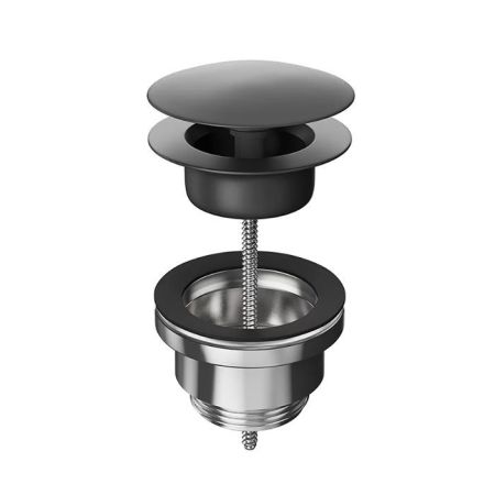 Донный клапан для раковины, матовый черный, артикул 230KM.01.093