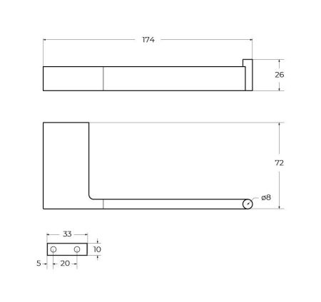 SLIDER-PH1-IN Держатель для туалетной бумаги, исполнение сатин, артикул SLIDER-PH1-IN