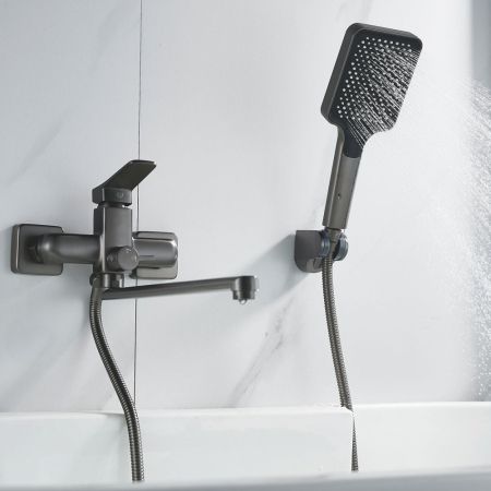 Смеситель для ванны Shevanik S9922T, оружейная сталь, артикул S9922T