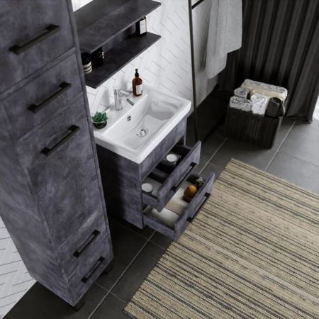 Тумба под раковину напольная Бриклаер ЧИЛИ цемент, 55 см, артикул 4627125415203