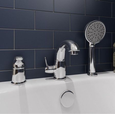 Смеситель на борт ванны Iddis Oldie на 3 отверстия Хром, артикул OLDSB30i07