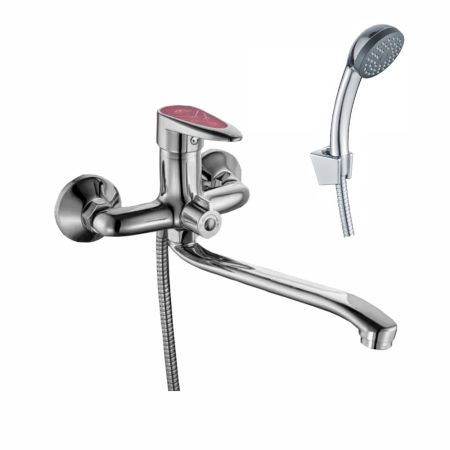 Смеситель для ванны FASHUN A2250RED, хром/красный, артикул A2250RED