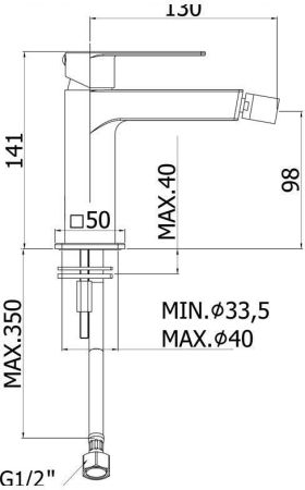 Смеситель для биде Paffoni Tango TA131CR, артикул TA131CR