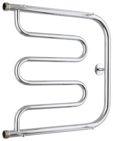 Полотенцесушитель "СТИЛЬЕ" ТАНДЕМ 2П 500х500 резьба-сгон 1" (Без покрытия), артикул 00016-5050