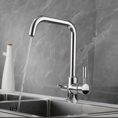 Смеситель для кухни с подключением фильтра Shevanik S268, хром, артикул S268