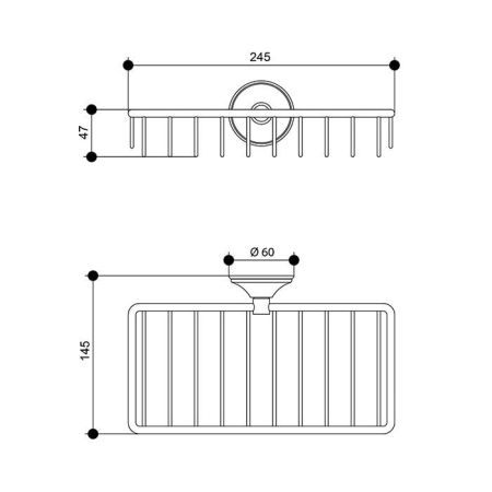 Bongio Fleur Полочка подвесная, 245х145x50 мм, цвет золото 24к., артикул 11013OR00
