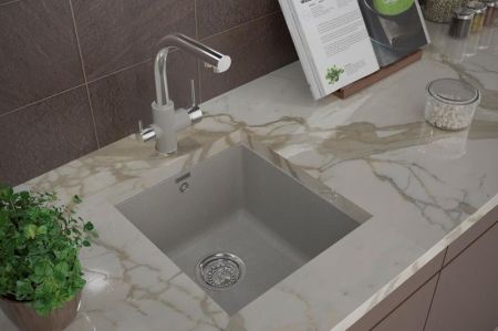 Кухонная мойка Paulmark Brilon 45 PM104546-GR Серая, артикул PM104546-GR