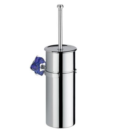 THG PETALE DE CRISTAL BLEU Ёршик для унитаза, подвесной, цвет хром
