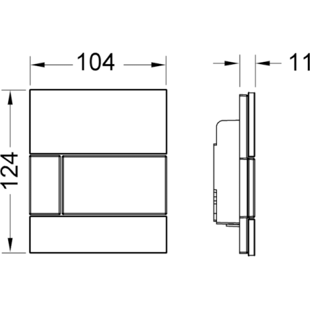 TECEsquare Urinal, черный, клавиша позолоченная, артикул 9242808