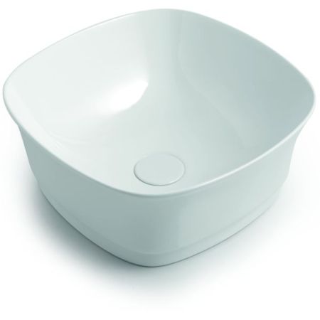 White Ceramic Idea, накладная квадратная раковина 42x42х18h см, цвет сливовый матовый, артикул W10007PL