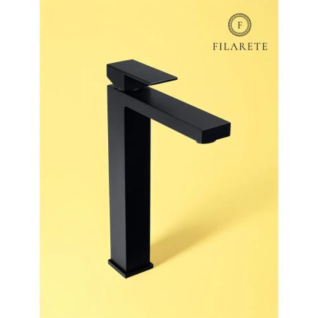Смеситель для раковины высокий FILARETE Fing FL6040BL, черный