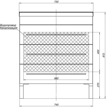 Мебель для ванной Aquanet Верона 75 белый (напольный 3 ящика), артикул 00287658