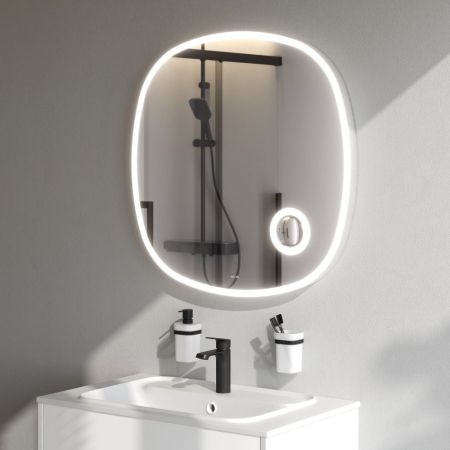 M8FMOX0803SA Func, Зеркало настенное с контурной LED-подсветкой, ИК сенсором и косметическим зеркало