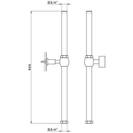 Nicolazzi Doccia Удлинитель для душевой стойки, цвет: бронза