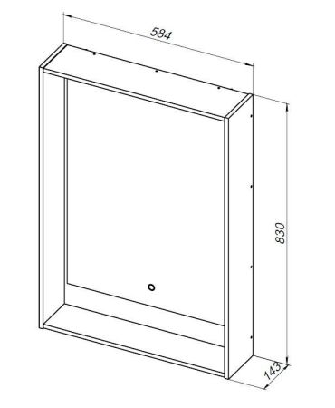 Зеркало Aquanet Милан 60 белый глянец, артикул 00306380