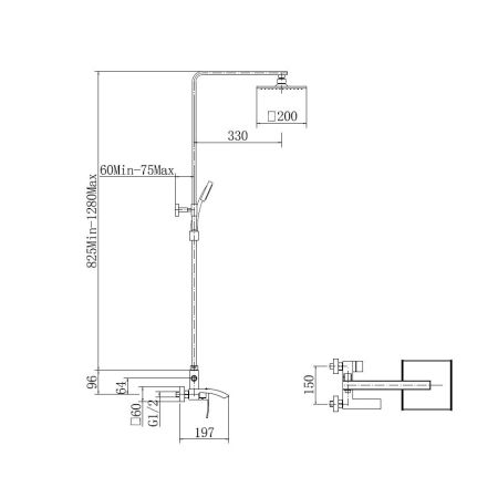 Душевая система FASHUN A52418-8, белый