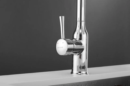 Смеситель для кухни с выдвижным изливом Shevanik S163, хром