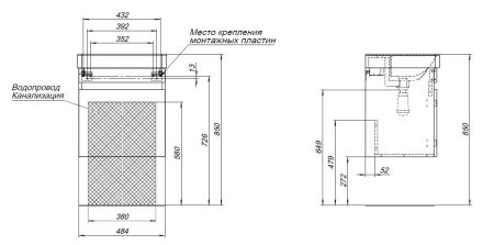 Тумба под раковину Aquanet Оптима 50 дуб рустикальный/белый сатин, артикул 00344790