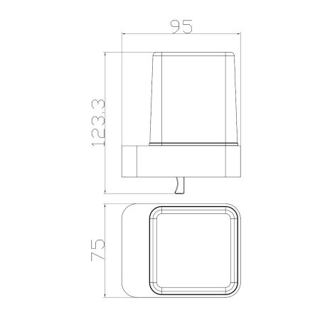 Стакан для ванной комнаты Rav Slezak NIL NLA0304MGL, серый металлик глянцевый, артикул NLA0304MGL