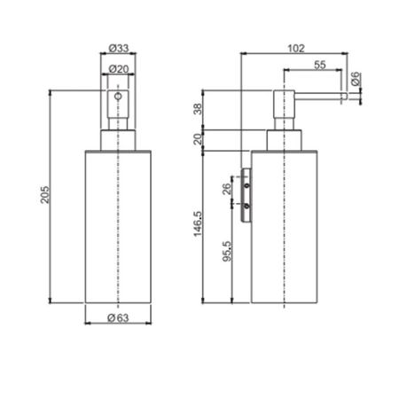 Fima Carlo Frattini Spillo Steel Дозатор для жидкого мыла, подвесной, цвет: нержавеюшая сталь, артикул F6093/5INOX