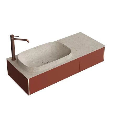 Тумба MAGICA подвесная 120, 2 ящика, венецианский красный матовый, артикул MA.120.2\VR.M