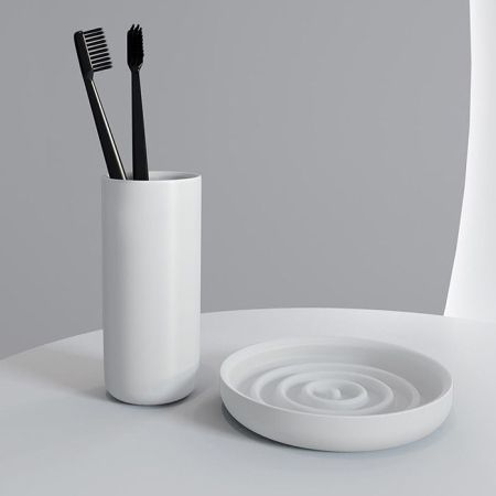 SALINI GOCCE Мыльница Ø120х20 мм., настольная, S-Stone, цвет белый матовый, артикул 1902201