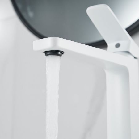 Смеситель для раковины Shevanik S9911C, белый