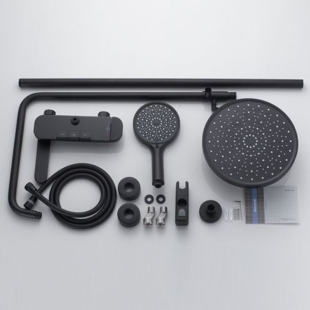 Душевая система Shevanik S4726H, черный, артикул S4726H