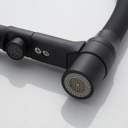 Смеситель для кухни с гибким изливом и подключением фильтра Shevanik S378H, черный