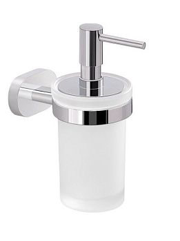 Gedy Bernina, настенный стеклянный дозатор c пластиковой помпой, цвет хром