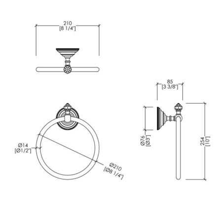 Devon Gemstone Полотенцедержатель -кольцо, цвет  никель блестящий, артикул GEM707NK