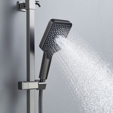 Душевая система Shevanik S4636T, оружейная сталь, артикул S4636T